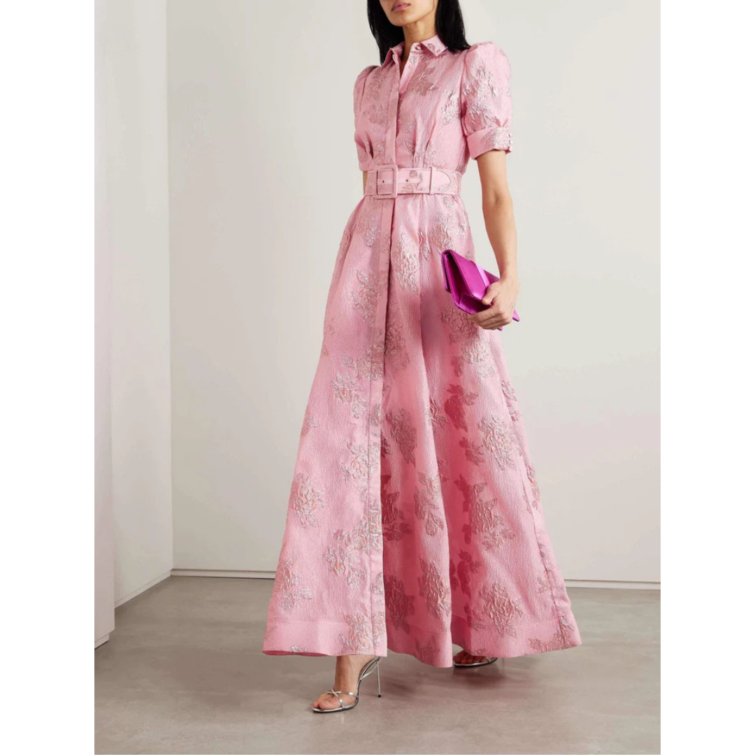 Women's Elegant Belted Dress | Maxi