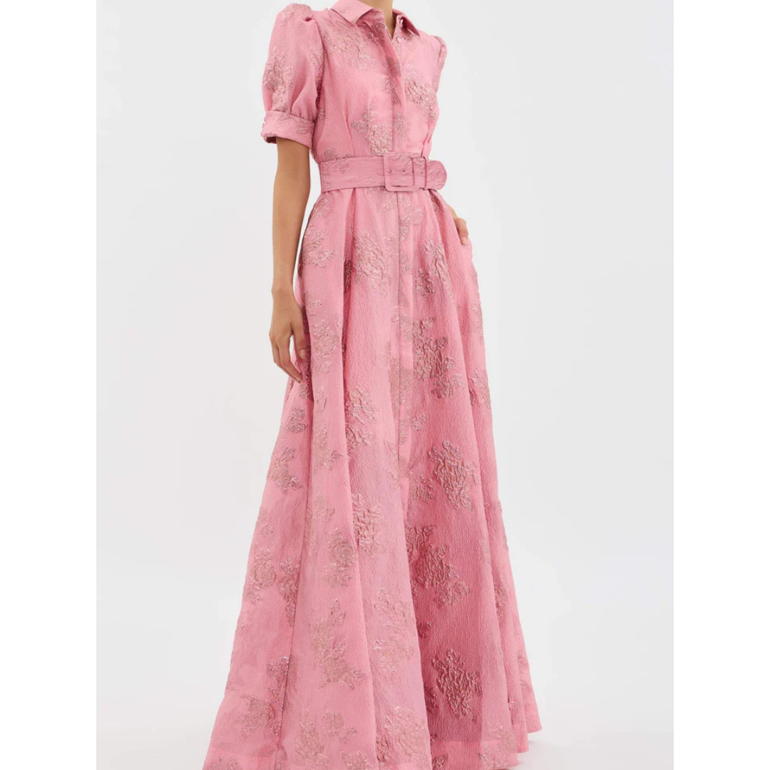 Women's Elegant Belted Dress | Maxi