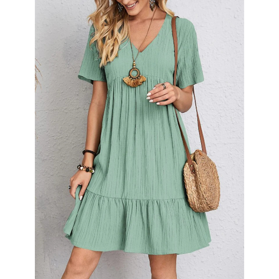 Women's Boho Short Sleeve Summer Dress | Mini