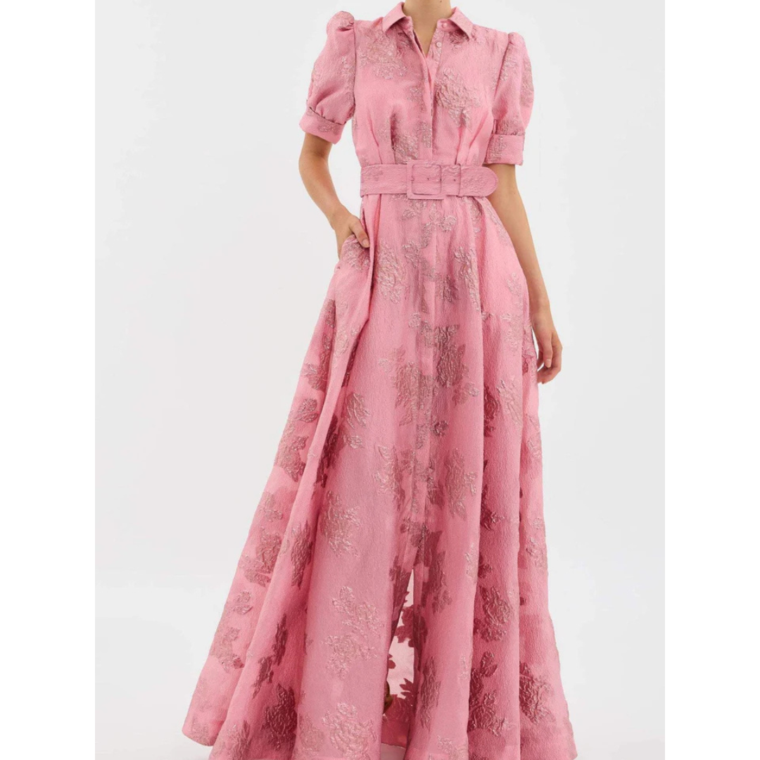 Women's Elegant Belted Dress | Maxi