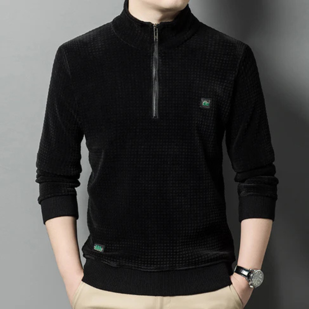 Alden | Men's Half Zip Warm Sweater | Long Sleeve, Comfortable, Stylish Design