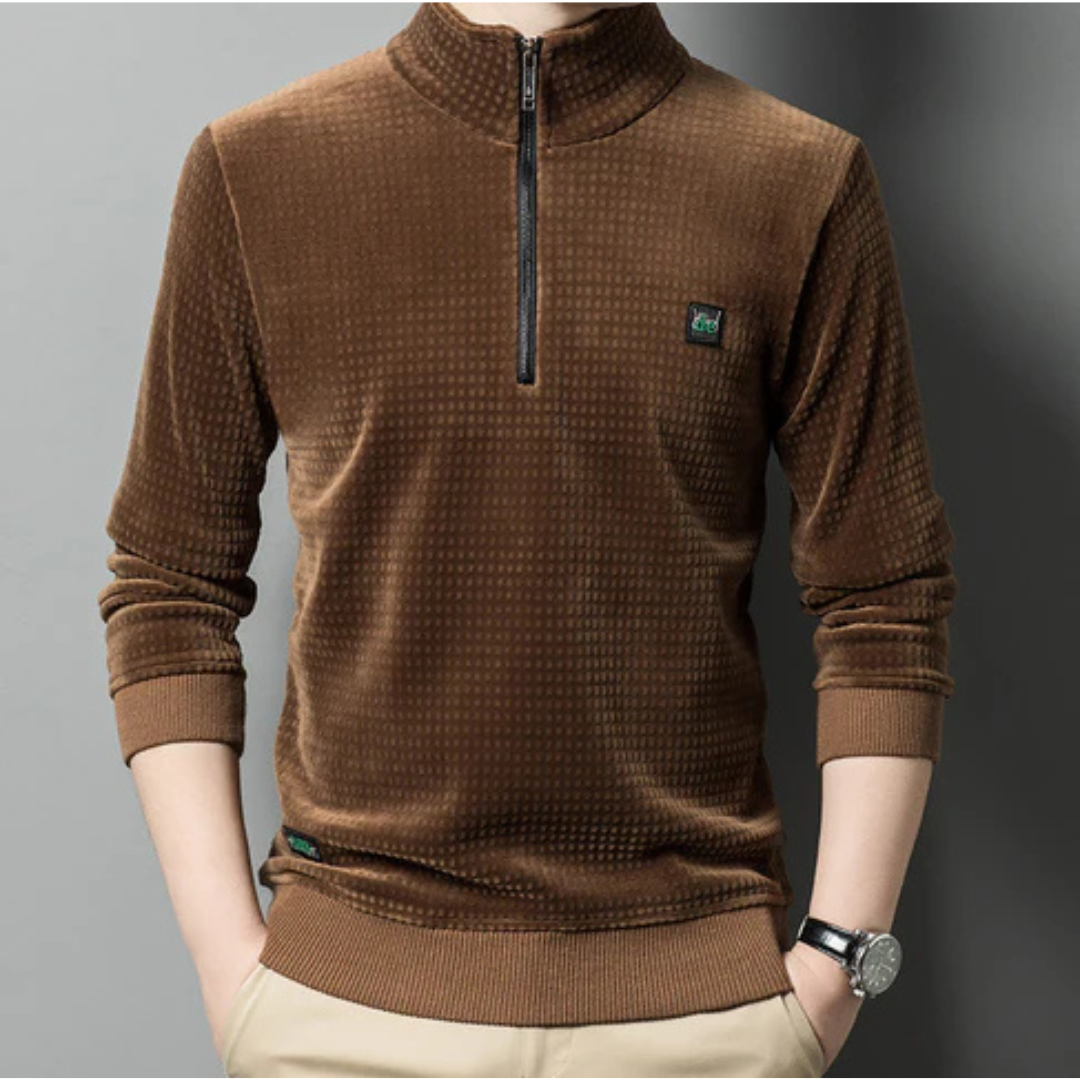 Alden | Men's Half Zip Warm Sweater | Long Sleeve, Comfortable, Stylish Design