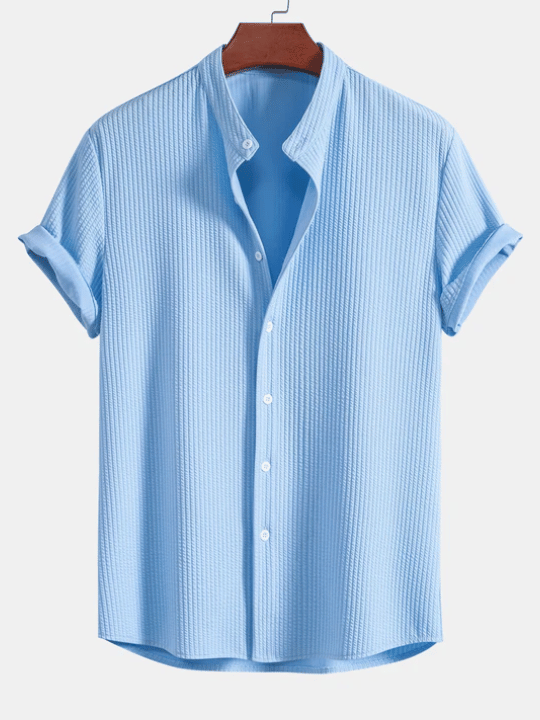 Jasper | Stylish Button-Up Shirt with Stand Collar | Elegant, Comfortable, Versatile