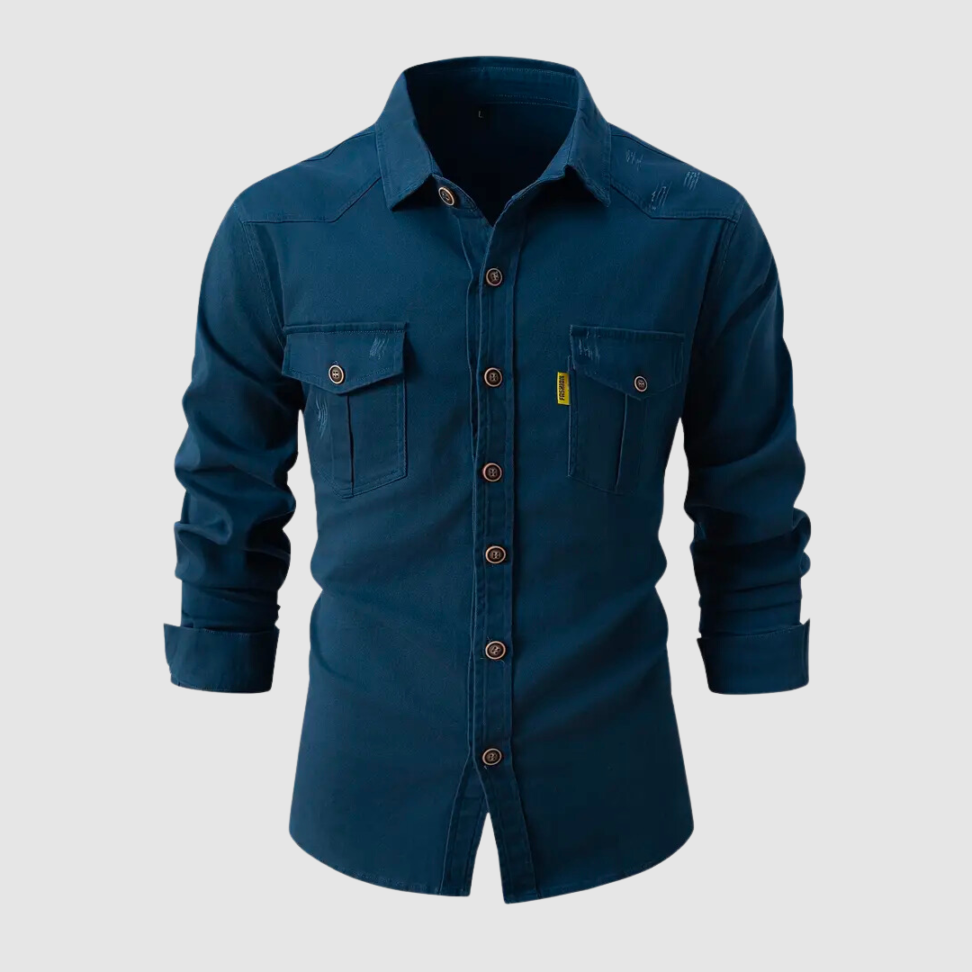 Bramwell | Men's Buttoned Down Padded Shirt | Long Sleeves, Stylish Fit