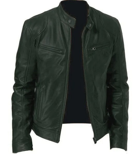 Ravenscroft | Men's Stylish Leather Biker Jacket | Durable, Comfortable, Classic Design