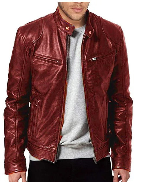 Ravenscroft | Men's Stylish Leather Biker Jacket | Durable, Comfortable, Classic Design