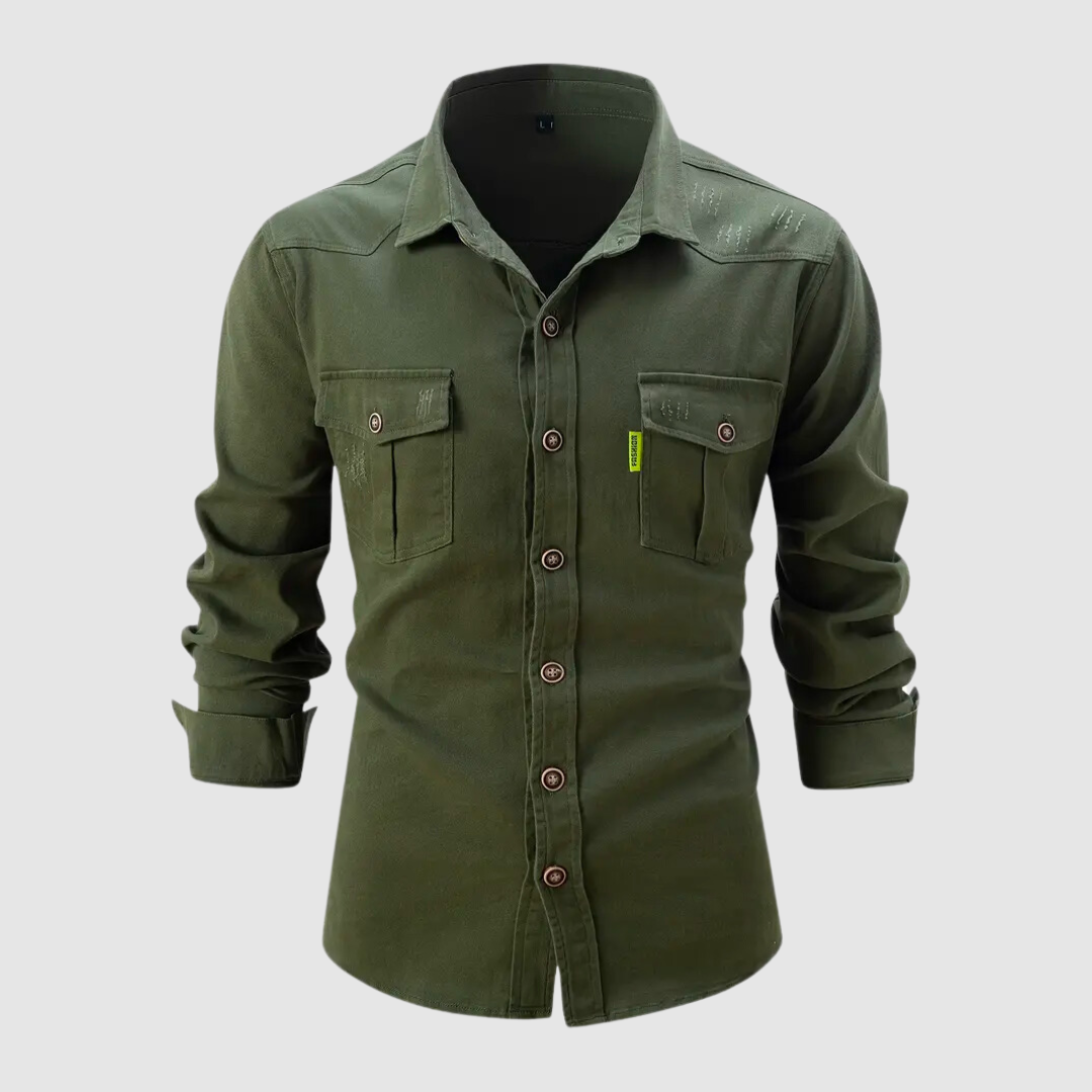 Bramwell | Men's Buttoned Down Padded Shirt | Long Sleeves, Stylish Fit