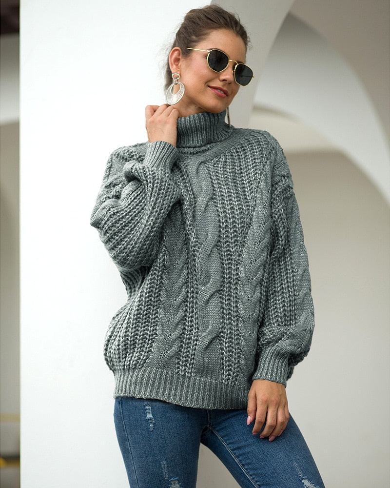 Lysander | Knitted High Neck Jumper for Women | Soft, Stylish, Versatile Design