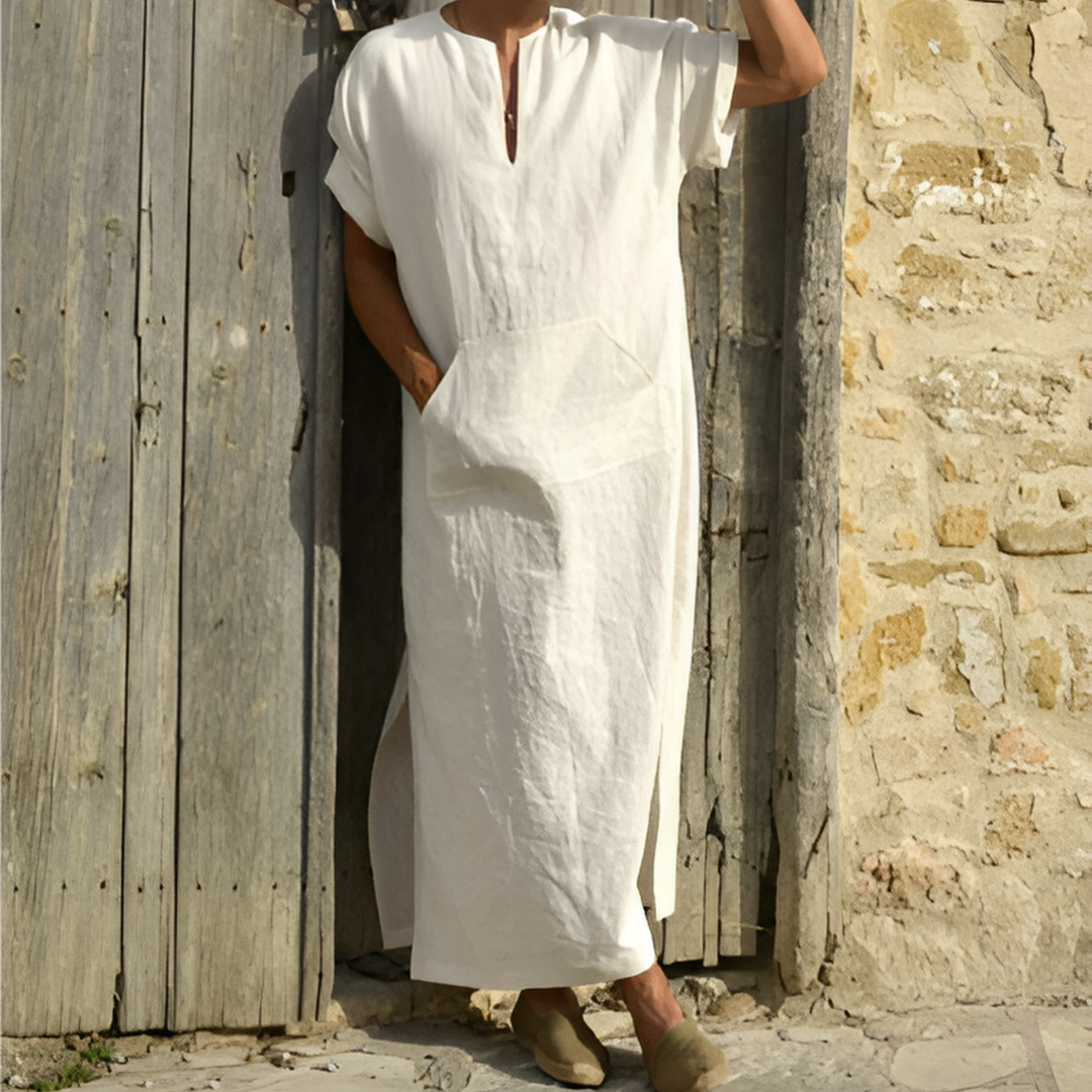 Bramwell | Stylish Long Shirt Dress with Slit for Men | Comfortable & Versatile