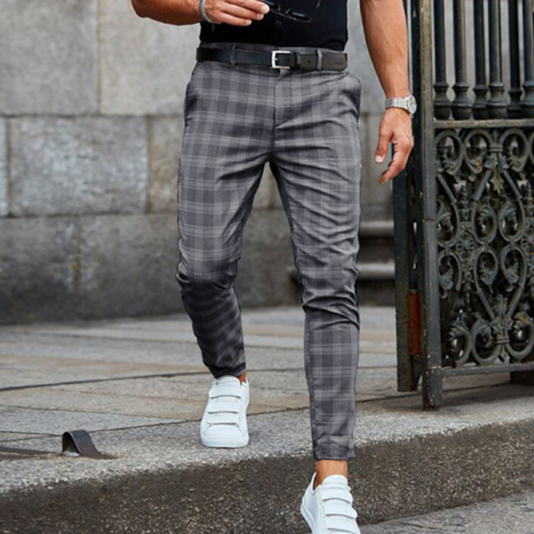 Maxwell | Men's Tailored Check Trousers | Stylish, Comfortable, Versatile Fit