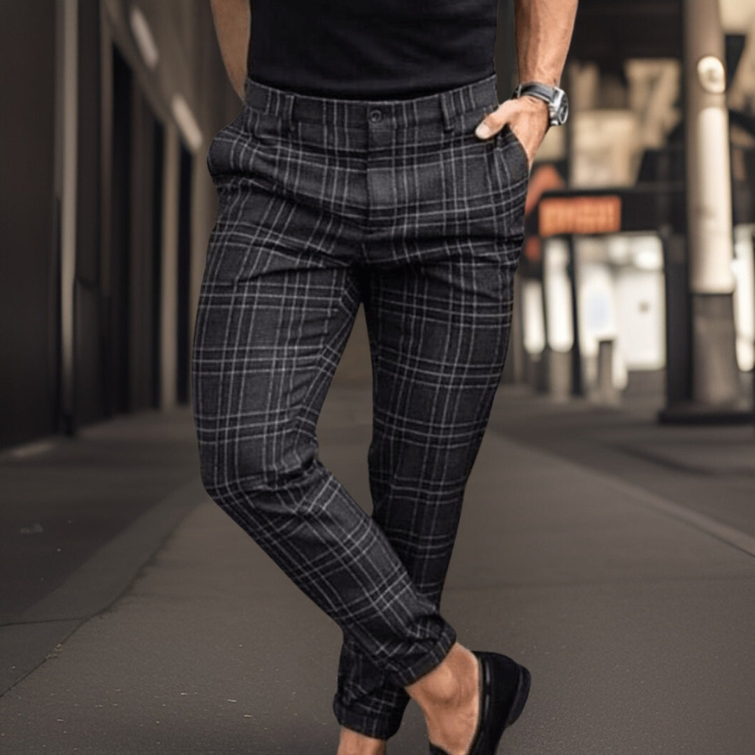 Bramwell | Stylish Checked Men's Trousers | Comfortable, Tailored Fit, Versatile