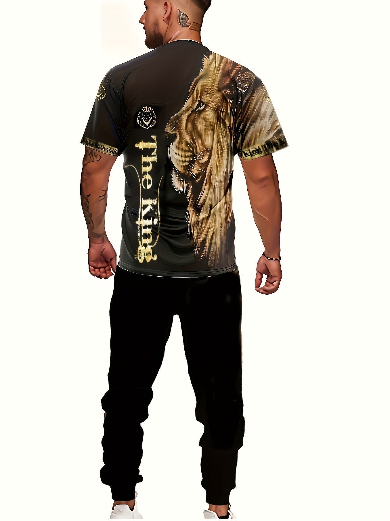 Bramwell | Men's 3D Lion Print Two-Piece Outfit | Stylish, Comfortable, Premium