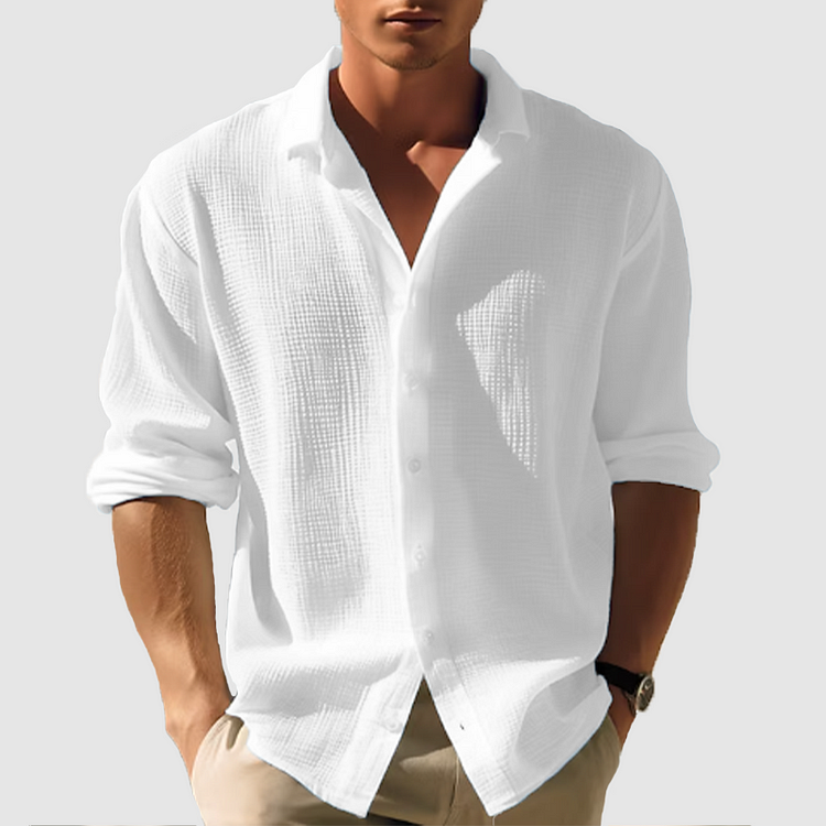 Harrison | Classic Long Sleeve Button-Up Shirt | Stylish, Versatile, Comfortable