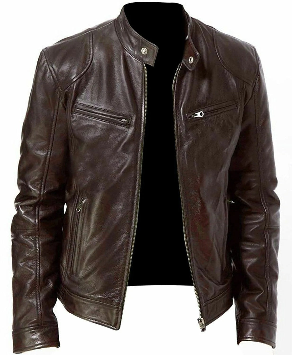 Ravenscroft | Men's Stylish Leather Biker Jacket | Durable, Comfortable, Classic Design