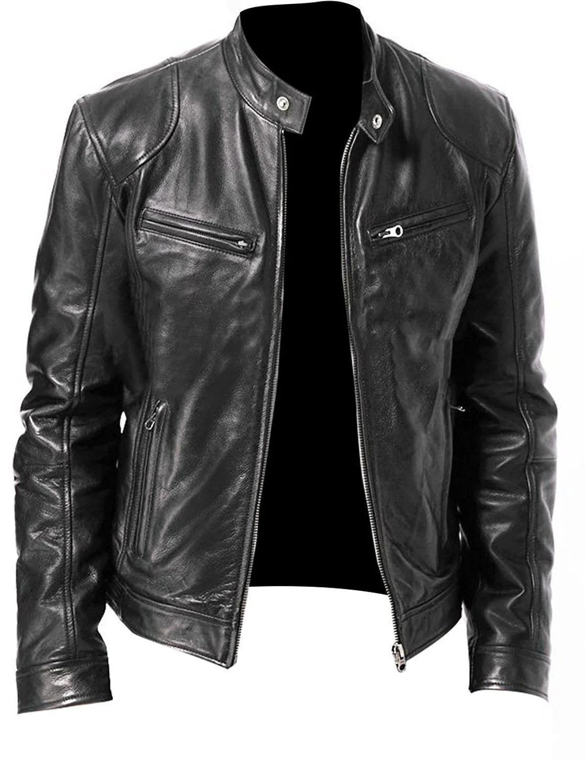 Ravenscroft | Men's Stylish Leather Biker Jacket | Durable, Comfortable, Classic Design