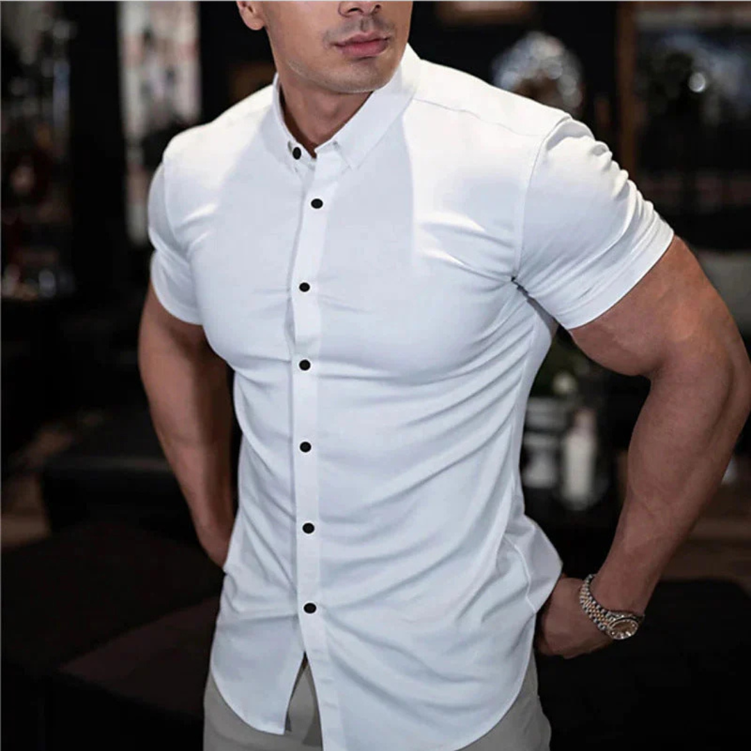 Brambleton | Men's Short Sleeve Button-Up Shirt | Slim Fit, Stylish Design