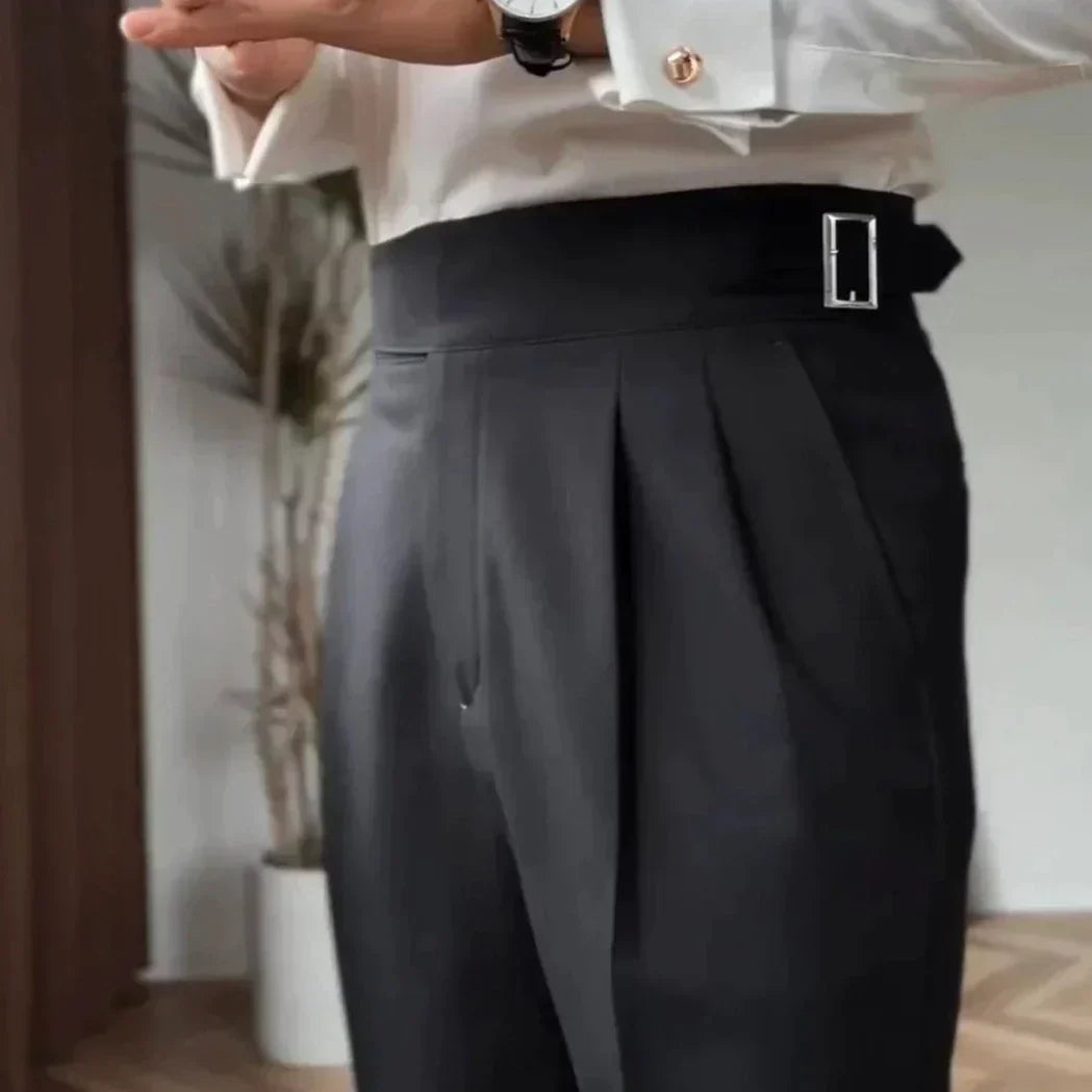 Benson | Classic Leather Belt Trousers | Stylish, Durable, Timeless Design