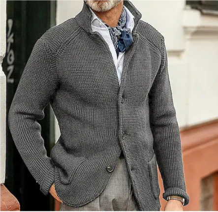 Frosthaven | Men's Long Knitted Cardigan | Warm, Stylish, Winter Essential