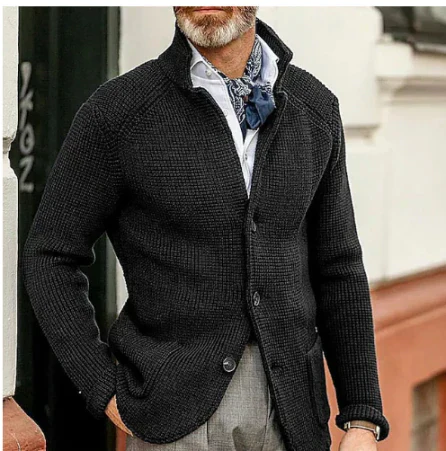 Frosthaven | Men's Long Knitted Cardigan | Warm, Stylish, Winter Essential