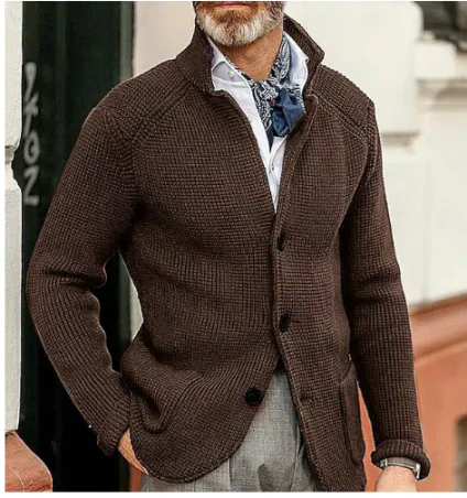 Frosthaven | Men's Long Knitted Cardigan | Warm, Stylish, Winter Essential