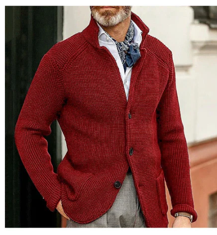 Frosthaven | Men's Long Knitted Cardigan | Warm, Stylish, Winter Essential