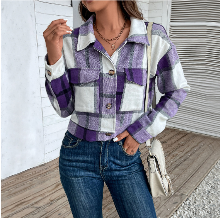 Bramley | Women's Stylish Striped Jacket | Button-Up, Warm & Comfortable