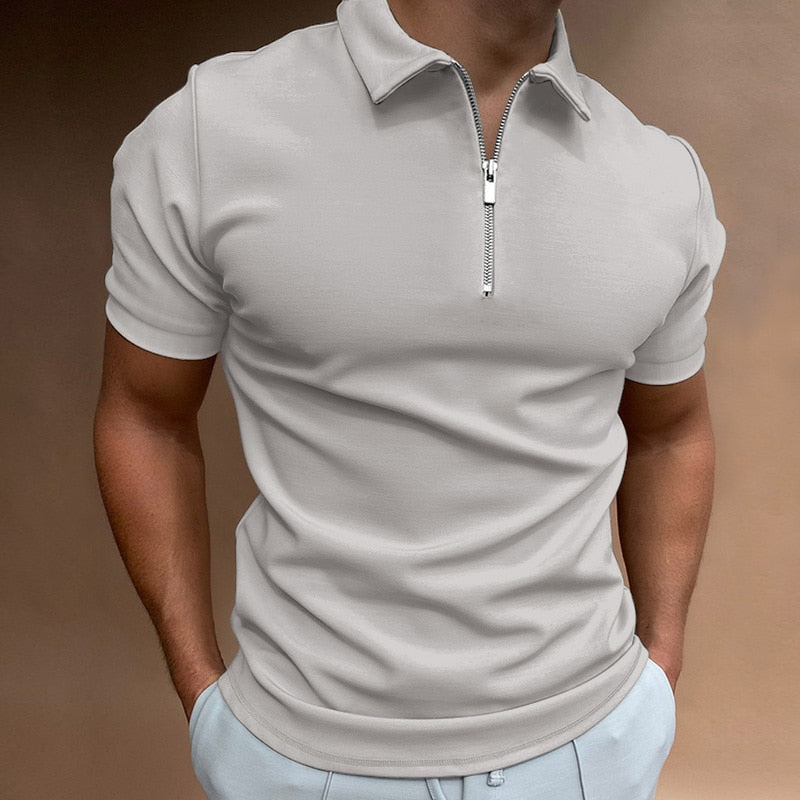 Alistair | Men's Zip Polo Shirt with Stylish Design | Comfortable, Versatile, Breathable