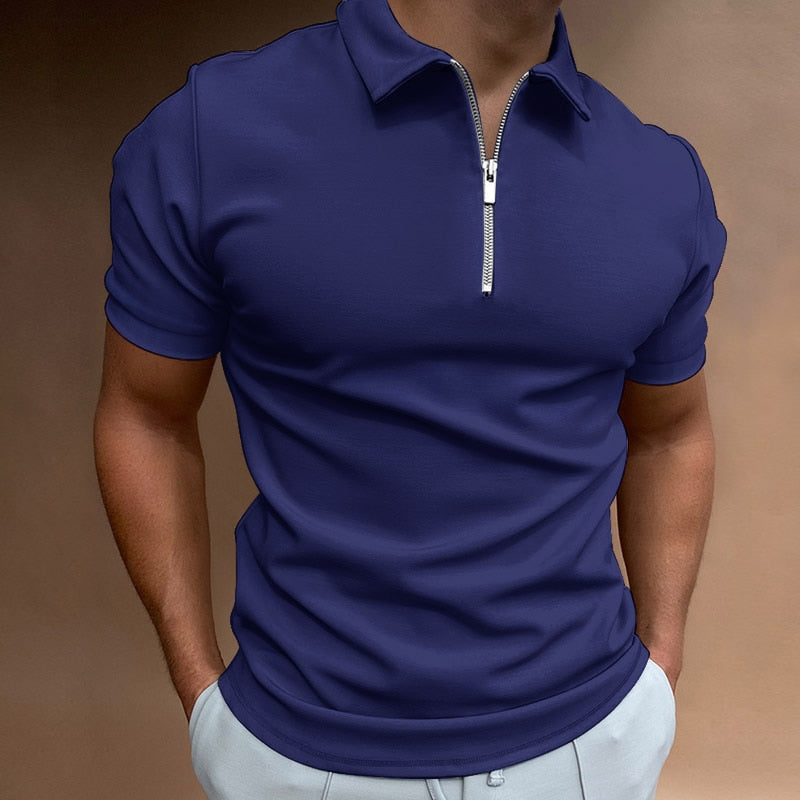 Alistair | Men's Zip Polo Shirt with Stylish Design | Comfortable, Versatile, Breathable