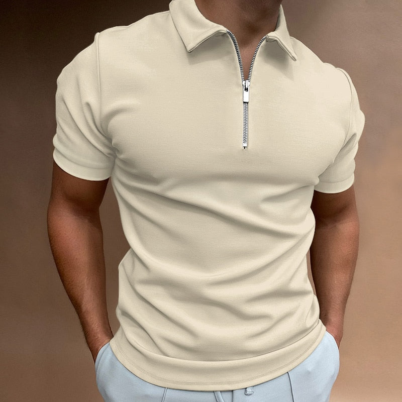 Alistair | Men's Zip Polo Shirt with Stylish Design | Comfortable, Versatile, Breathable