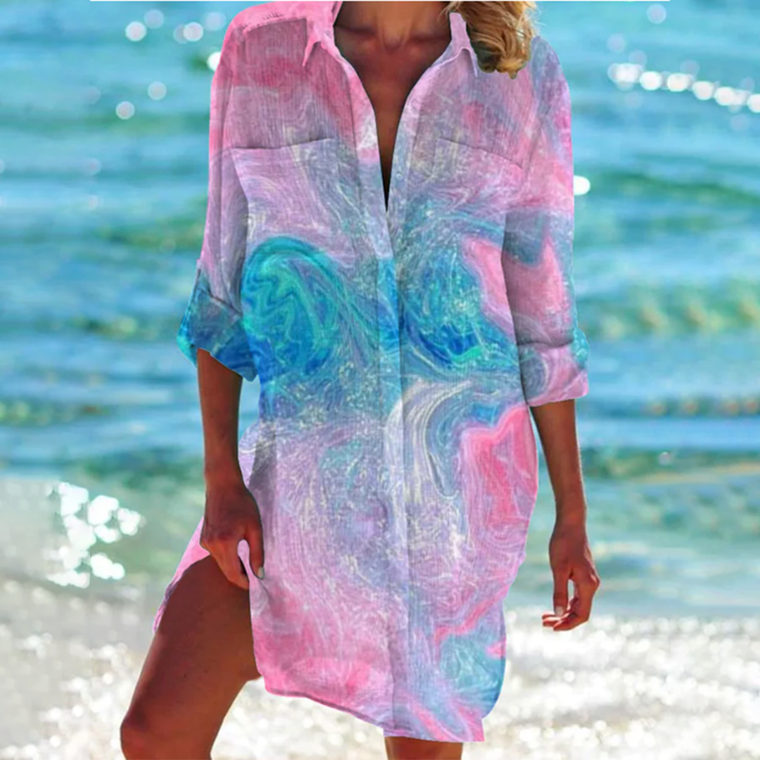 Women's Beach Summer Shirt Dress | Mini