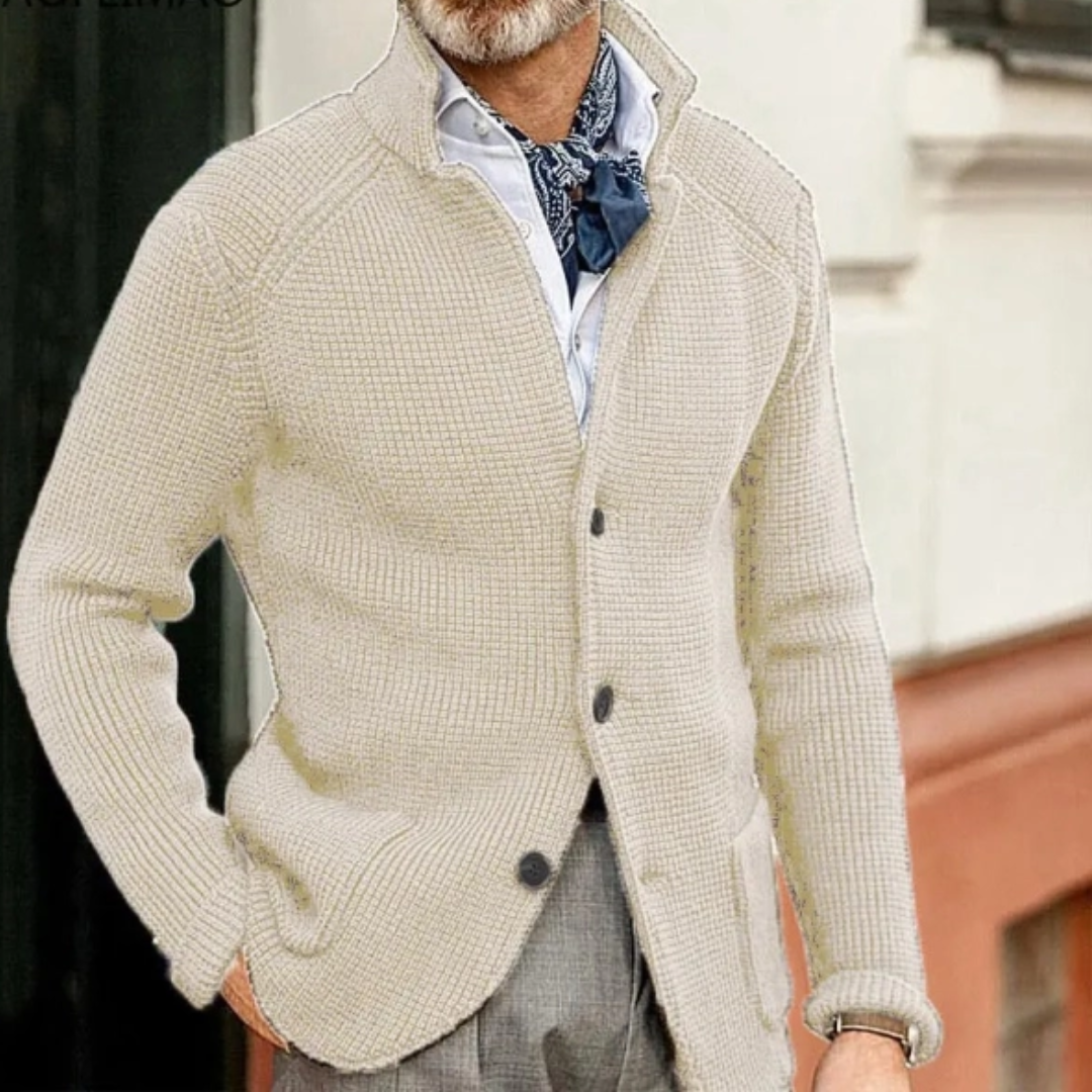 Frosthaven | Men's Long Knitted Cardigan | Warm, Stylish, Winter Essential