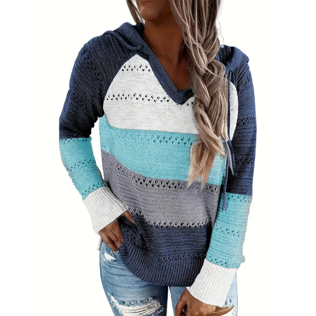 Elowen | Women's Long Sleeve Knitted Hoodie | Comfortable, Stylish, Versatile