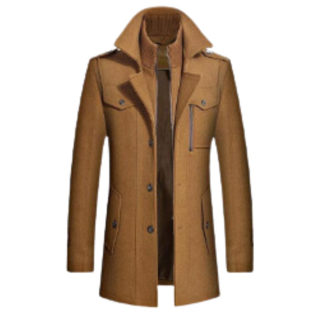 Bramwell | Men's Double Collar Overcoat | Stylish, Warm, and Elegant