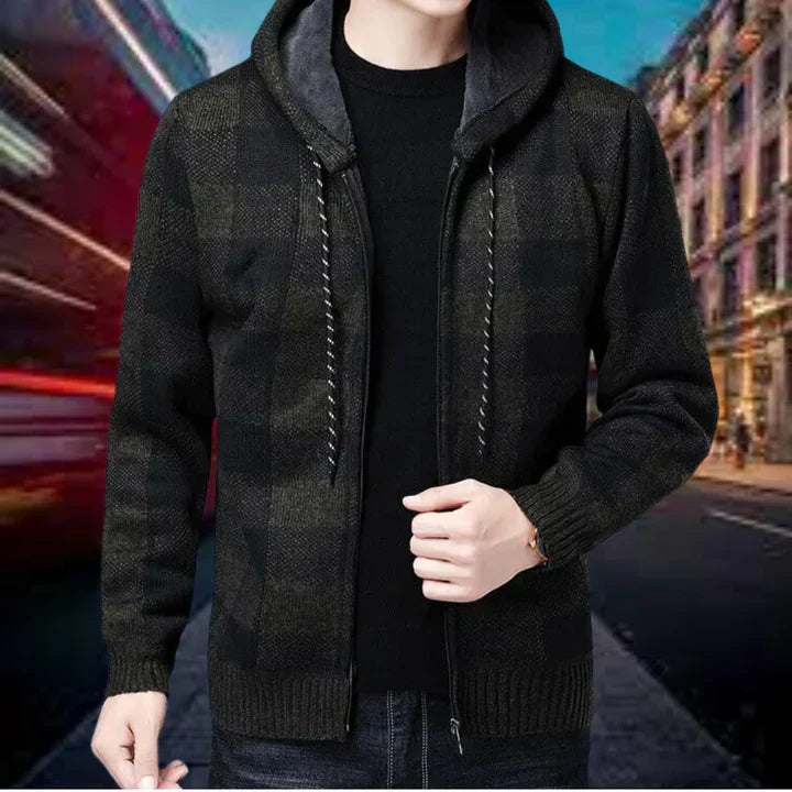 Bramley | Stylish Check Hooded Cardigan for Men | Premium Quality, Comfortable Fit