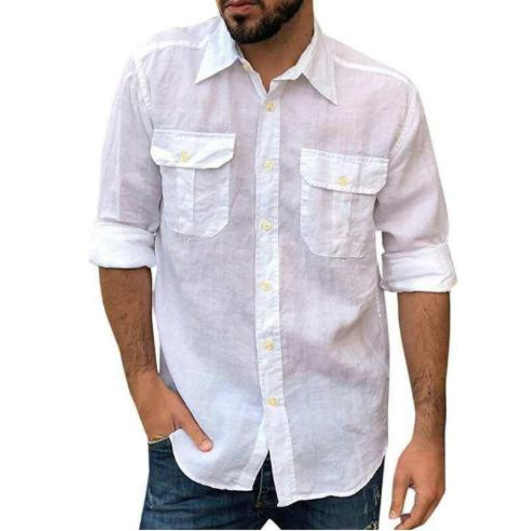 Bramble | Men's Long Sleeve Shirt with Dual Pockets | Stylish, Comfortable, Versatile