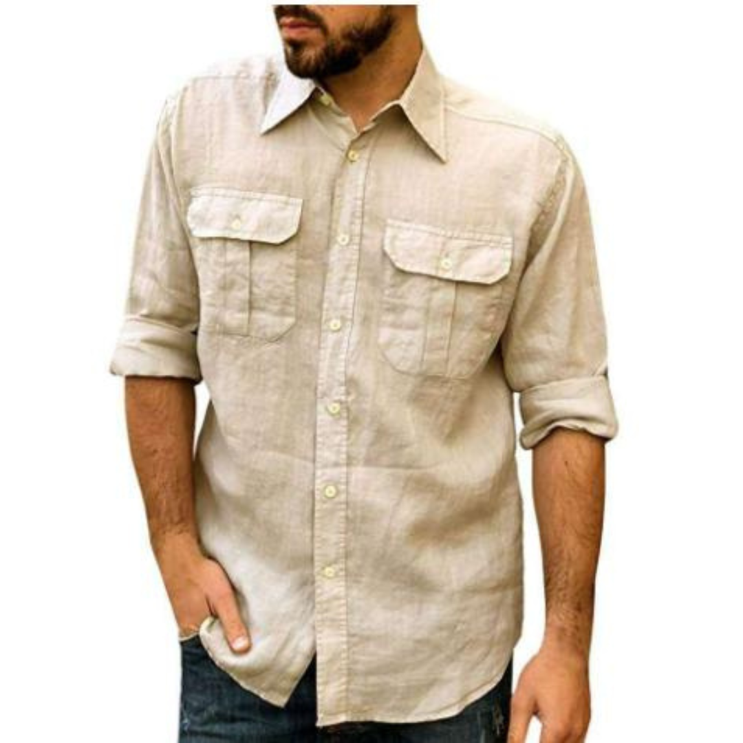 Bramble | Men's Long Sleeve Shirt with Dual Pockets | Stylish, Comfortable, Versatile