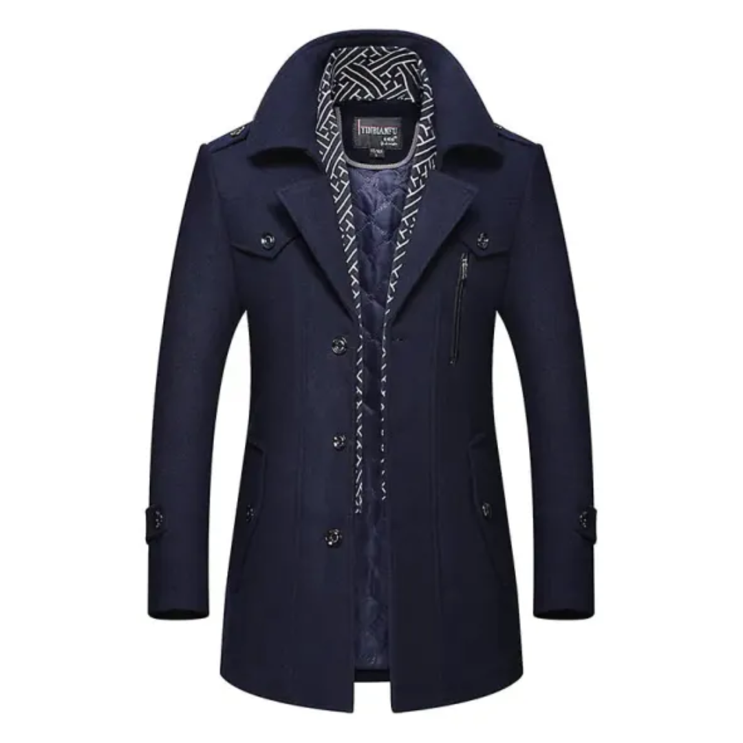 Bramwell | Men's Classic Long Overcoat | Stylish, Warm, and Timeless Design