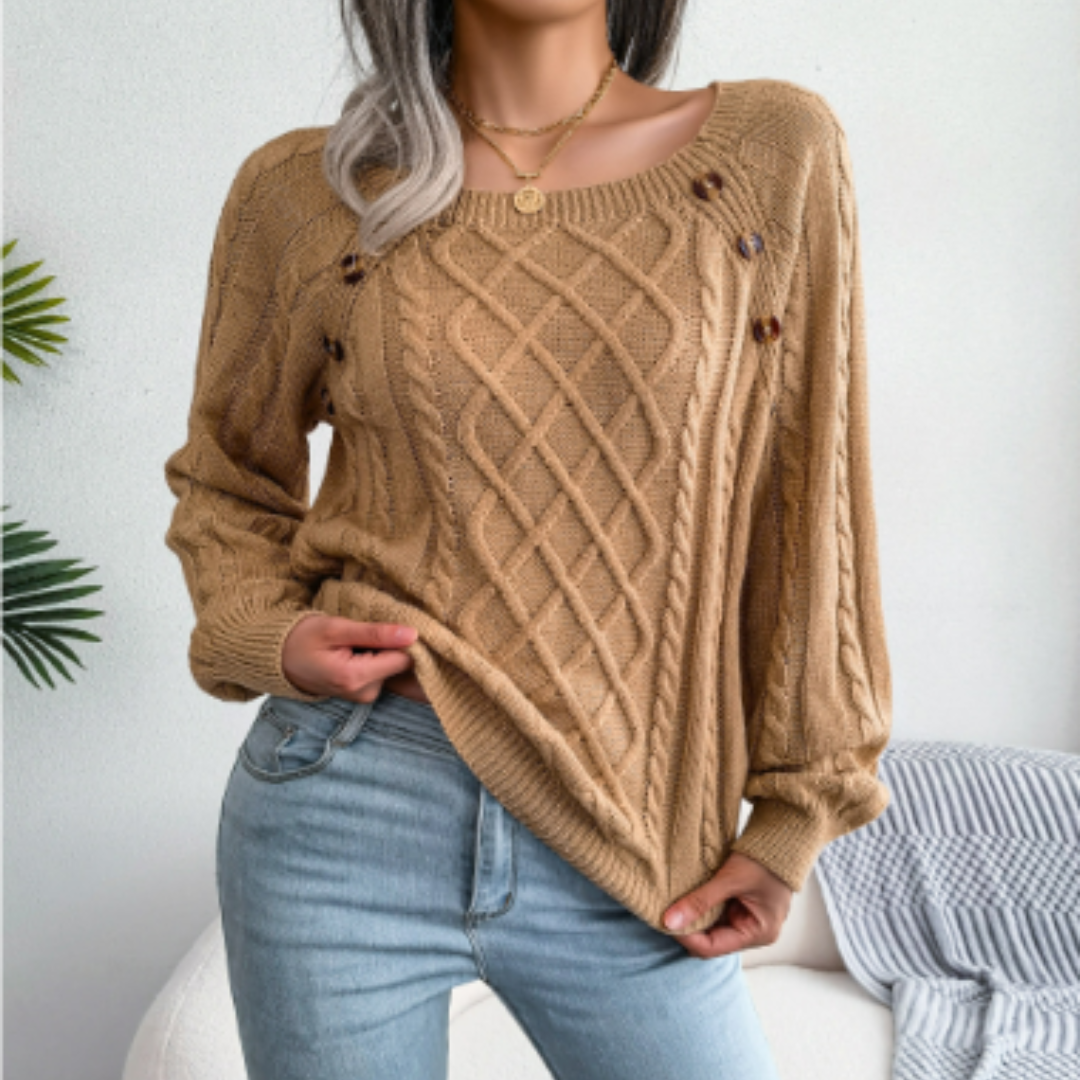 Lynwood | Women's Knitted Round Neck Jumper | Long Sleeve, Stylish, Comfortable