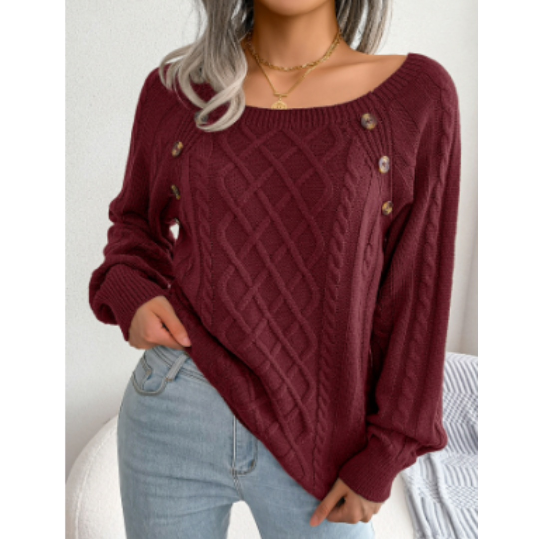 Lynwood | Women's Knitted Round Neck Jumper | Long Sleeve, Stylish, Comfortable