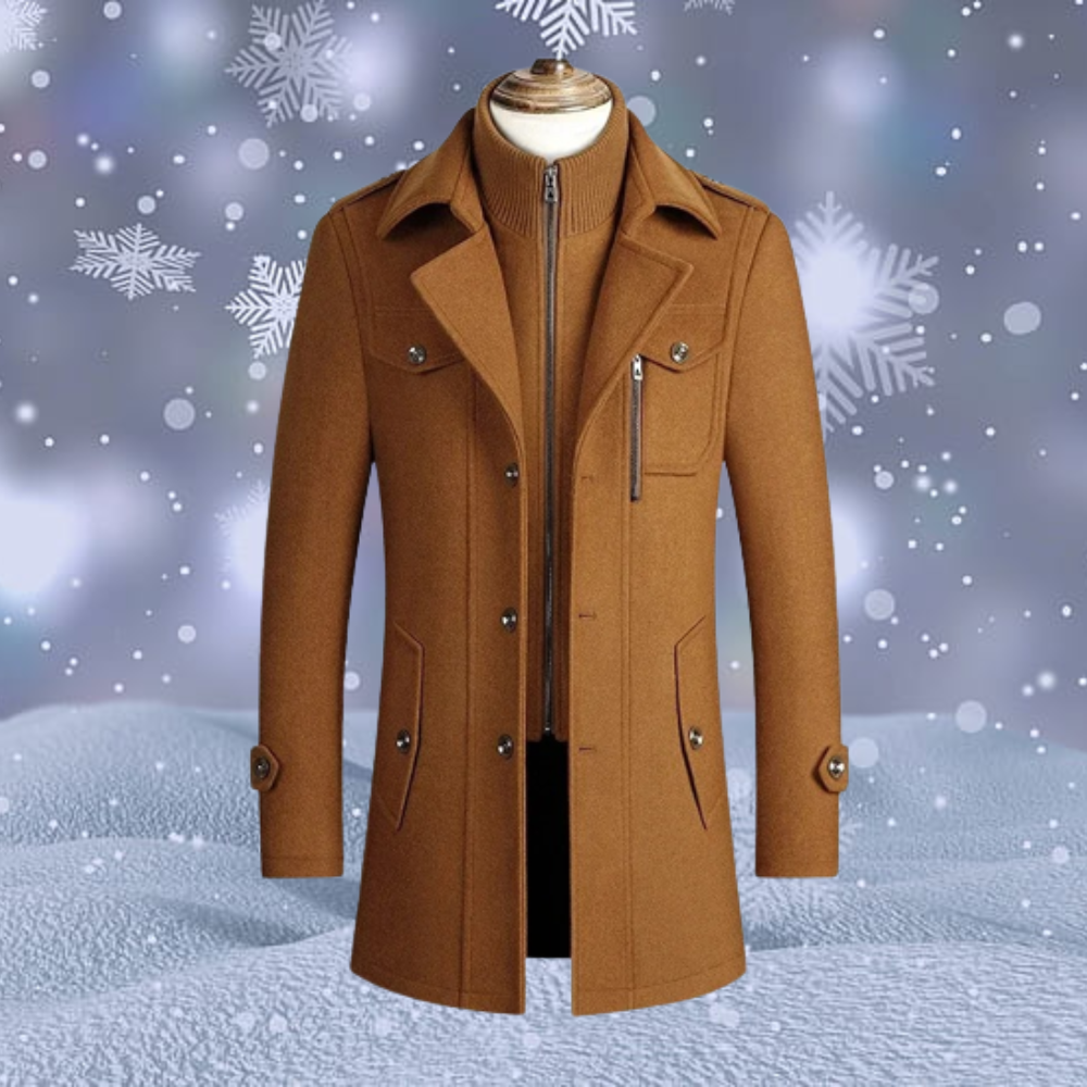 Bramwell | Men's Long Overcoat | Stylish, Warm, Classic Design