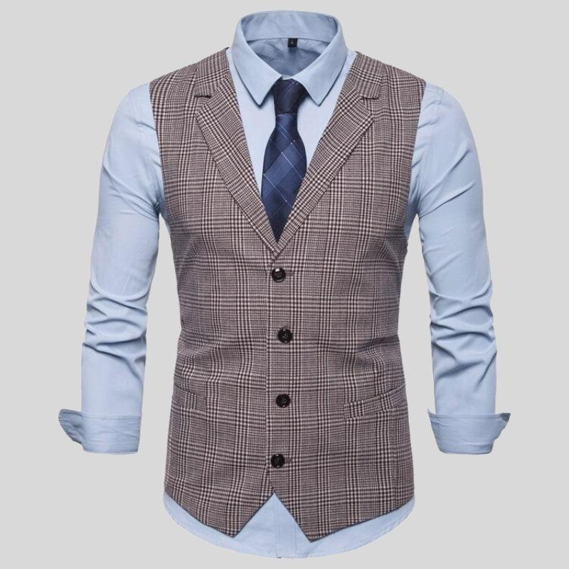 Bramley | Stylish Checked Waistcoat for Men | Tailored Fit, Premium Quality