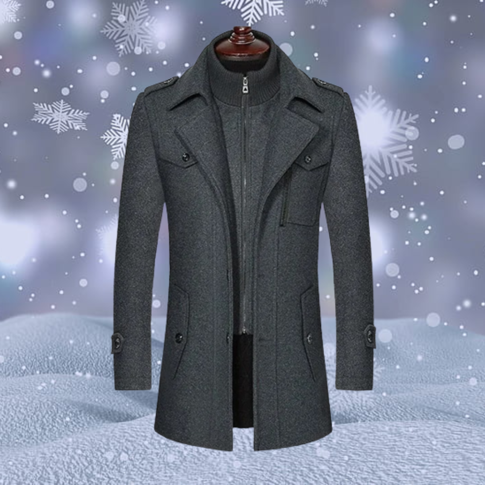 Bramwell | Men's Long Overcoat | Stylish, Warm, Classic Design