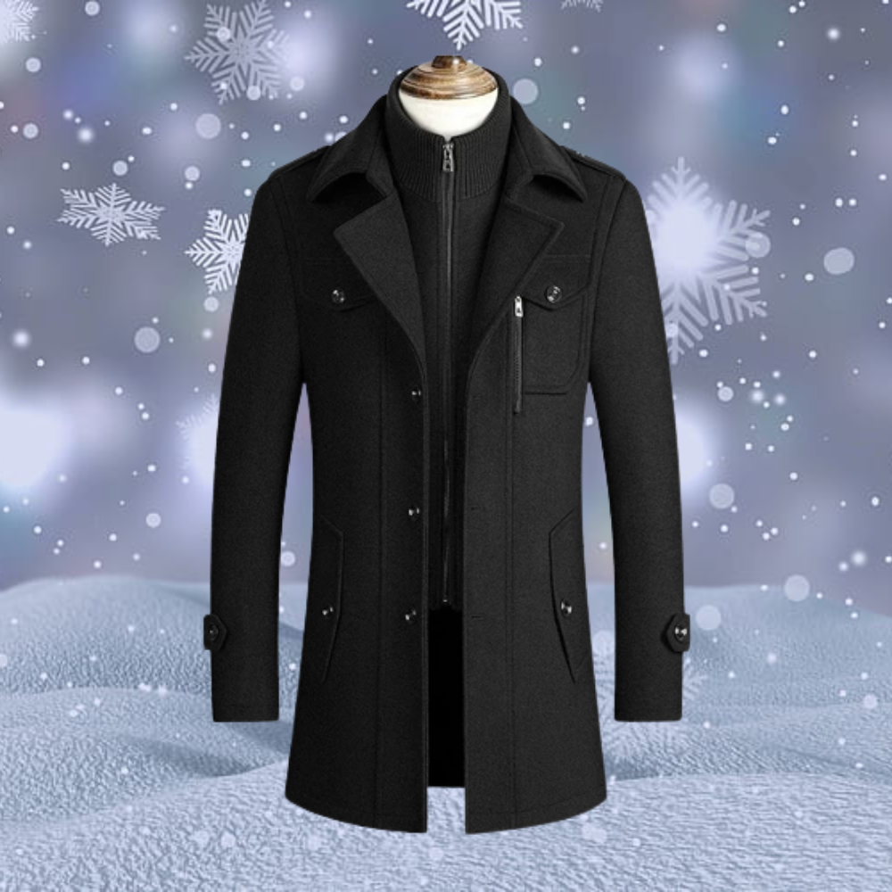 Bramwell | Men's Long Overcoat | Stylish, Warm, Classic Design