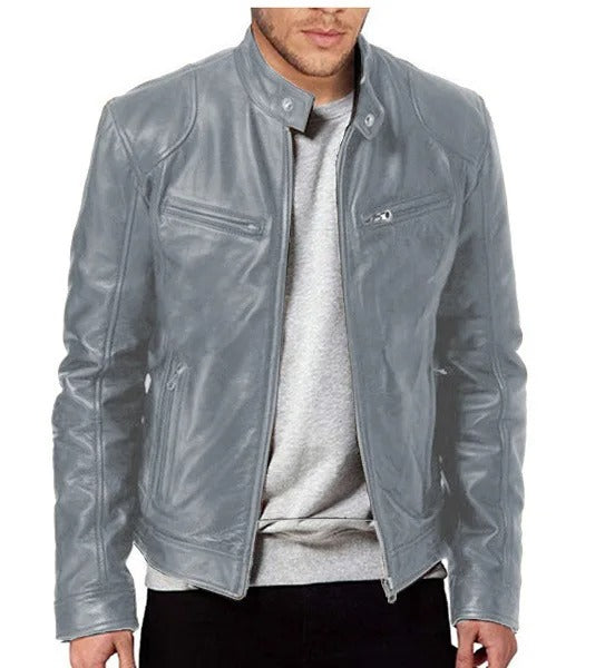 Ravenscroft | Men's Stylish Leather Biker Jacket | Durable, Comfortable, Classic Design