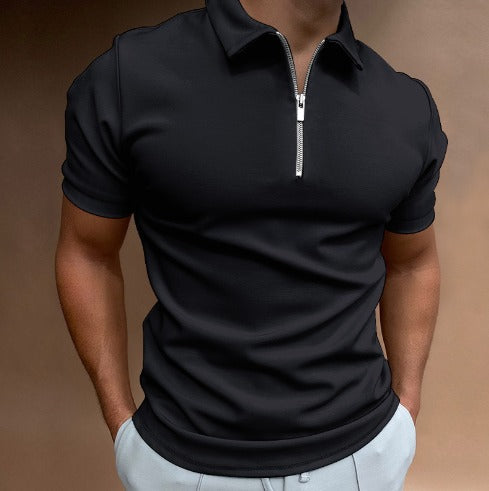 Alistair | Men's Zip Polo Shirt with Stylish Design | Comfortable, Versatile, Breathable