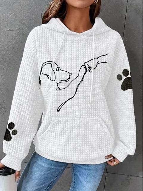 Fentley | Stylish Dog Print Women's Hoodie | Soft, Comfortable, Trendy Design