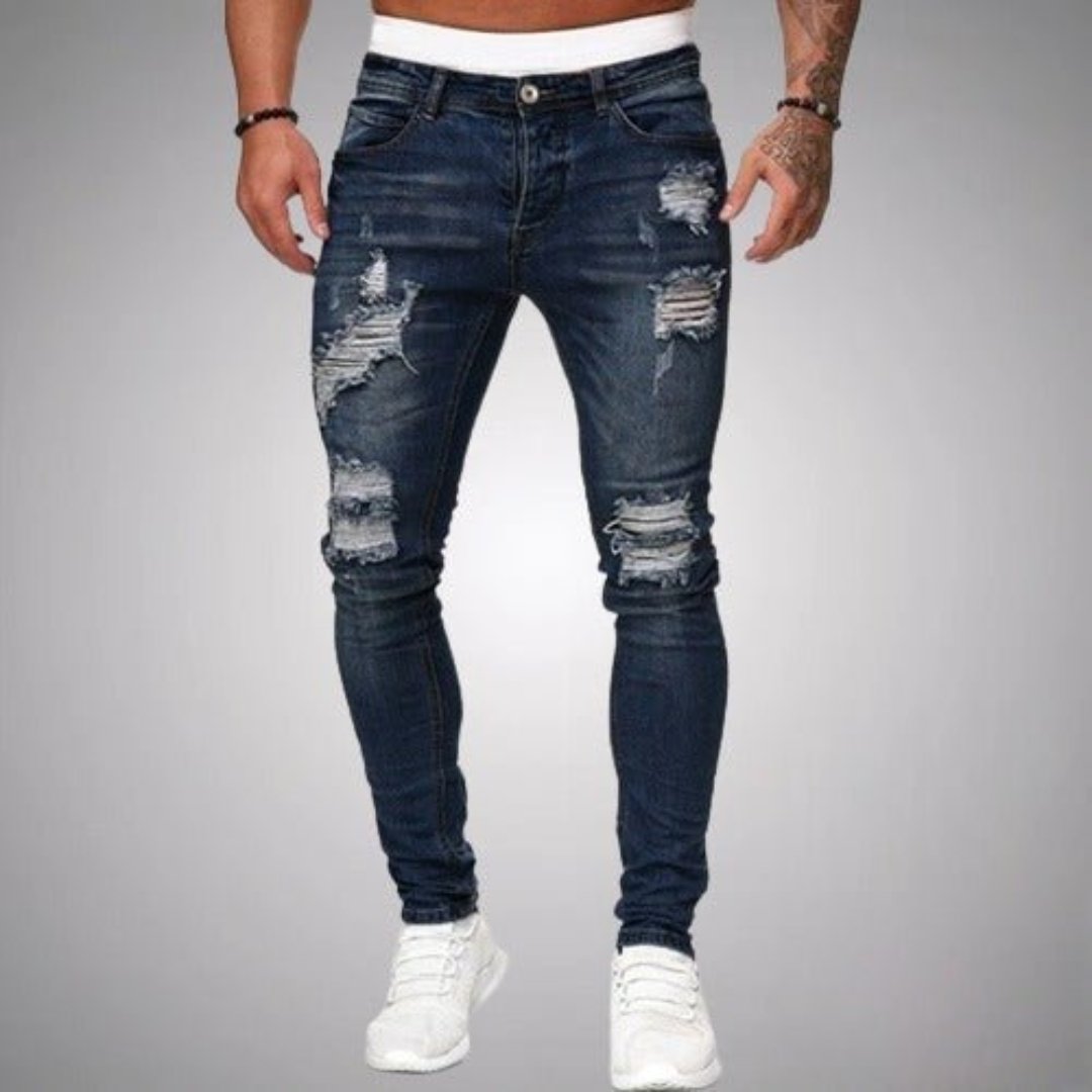 Fentley | Men's Stylish Ripped Jeans | Comfortable, Trendy, Versatile Fit